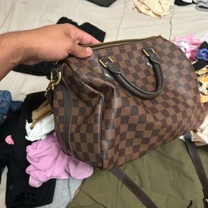 Louis Vuitton Brown Checkered Satchel